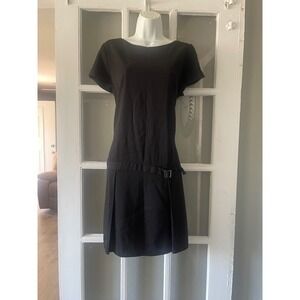Veronica Maine Belted Black Dress